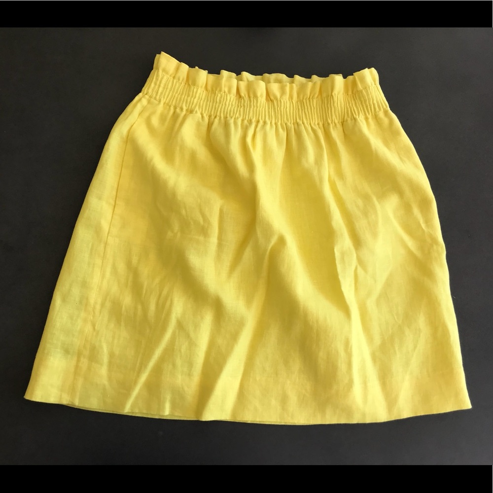 J. Crew Linen Pull-on Mini Skirt, Sz 6